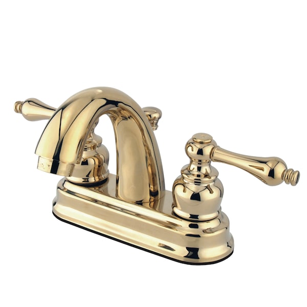 Restoration, 4" Centerset Bathroom Faucet, Polished Brass